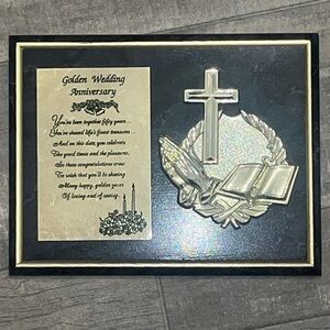 Elegant Gold and Black Wedding Anniversary Frame